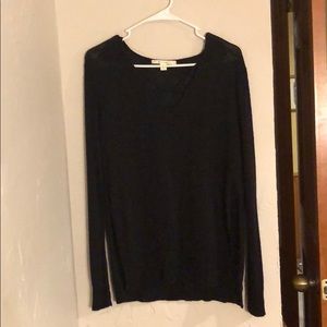 Cross-Neck Black Long Sleeve